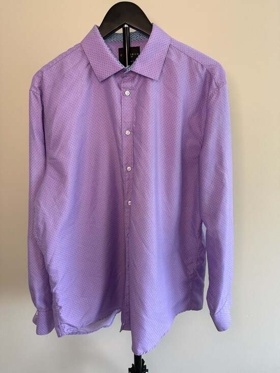Calabrum Other - Calabrum London Modern Fit Lilac Dot Long Sleeve Dress Shirt- XL (17-17.5)